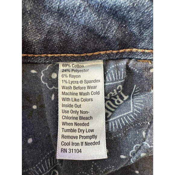 True Craft Jeans Mid Rise Skinny Women's Size 11 x 29inseam Blue Distressed - Picture 5 of 14